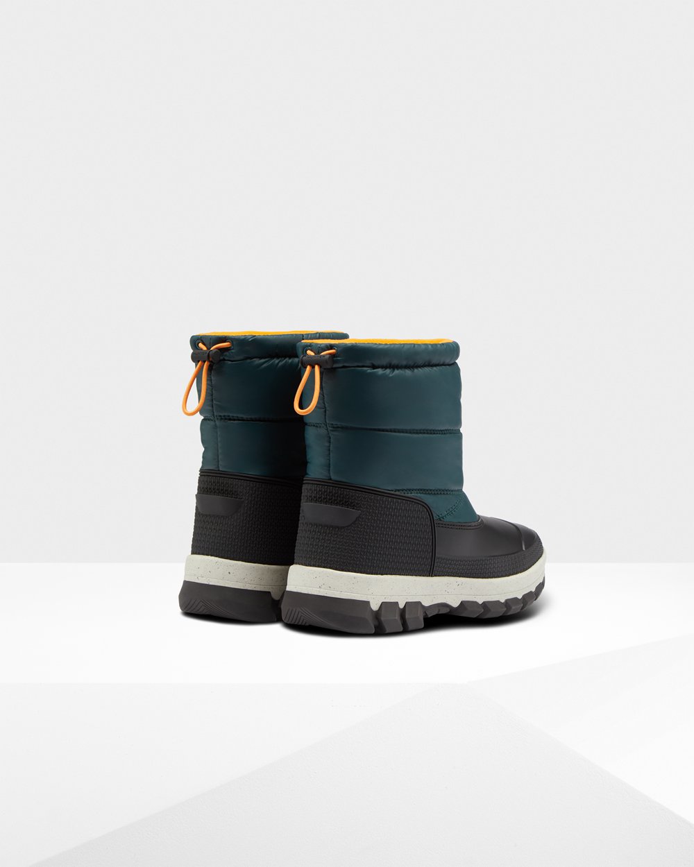 Snow Boots Dames - Hunter Original Insulated Short - Groen/Grijs - 34EZIUCPA